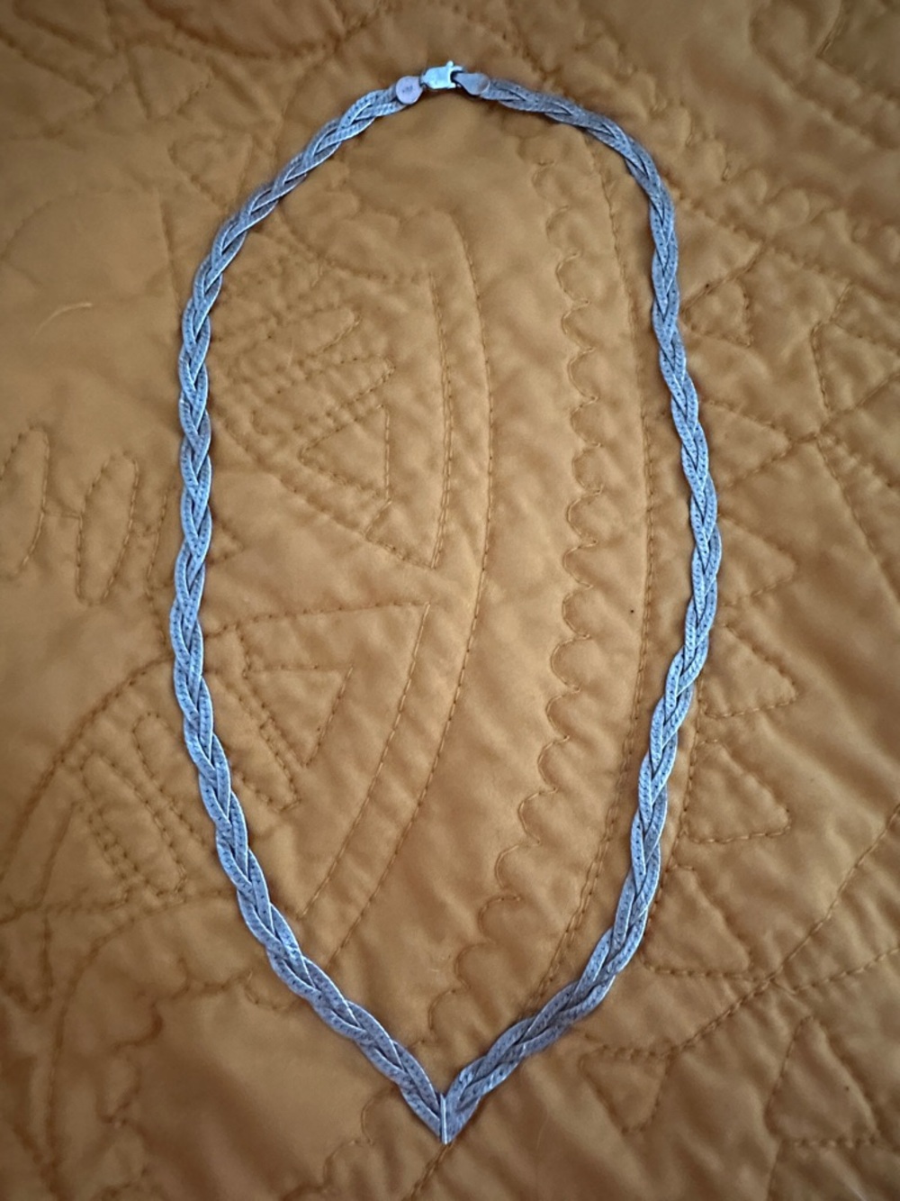 Braided Italian 925 Sterling Silver Rope Necklace for Women